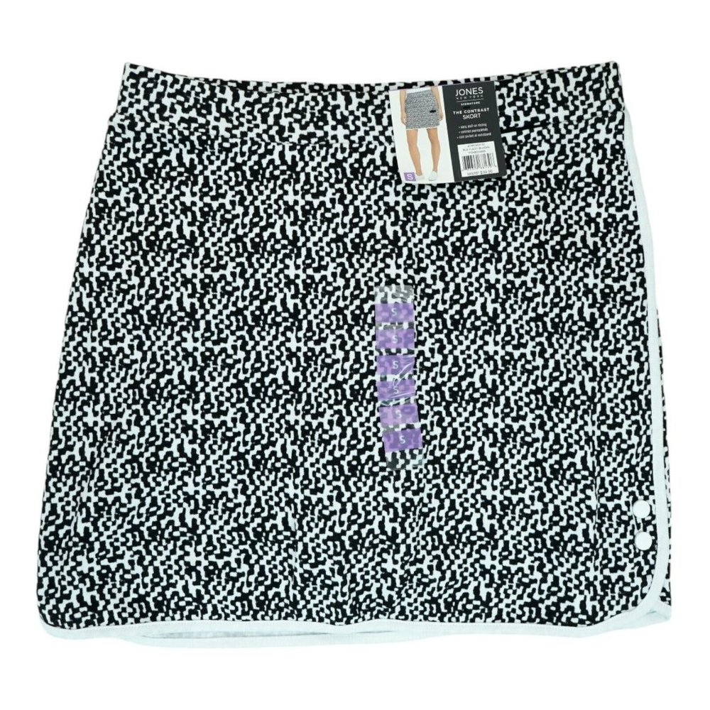 NWT Jones New York Signature Women's Black Contrast Skort Tennis‎ Skirt Size S